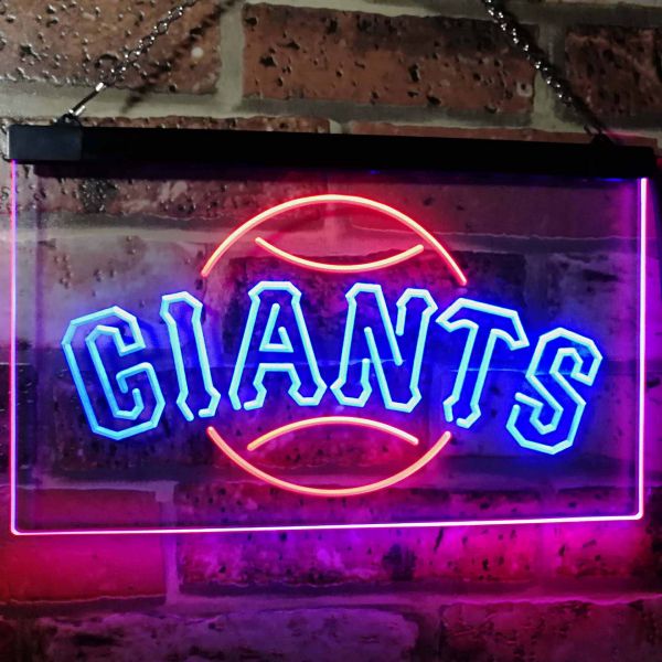 San Francisco Giants Logo Dual LED Neon Light Sign